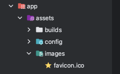 File structure after adding your favicon to your Ruby on Rails app.