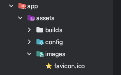 File structure after adding your favicon to your Ruby on Rails app.